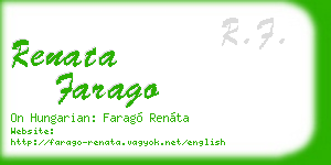 renata farago business card