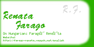 renata farago business card